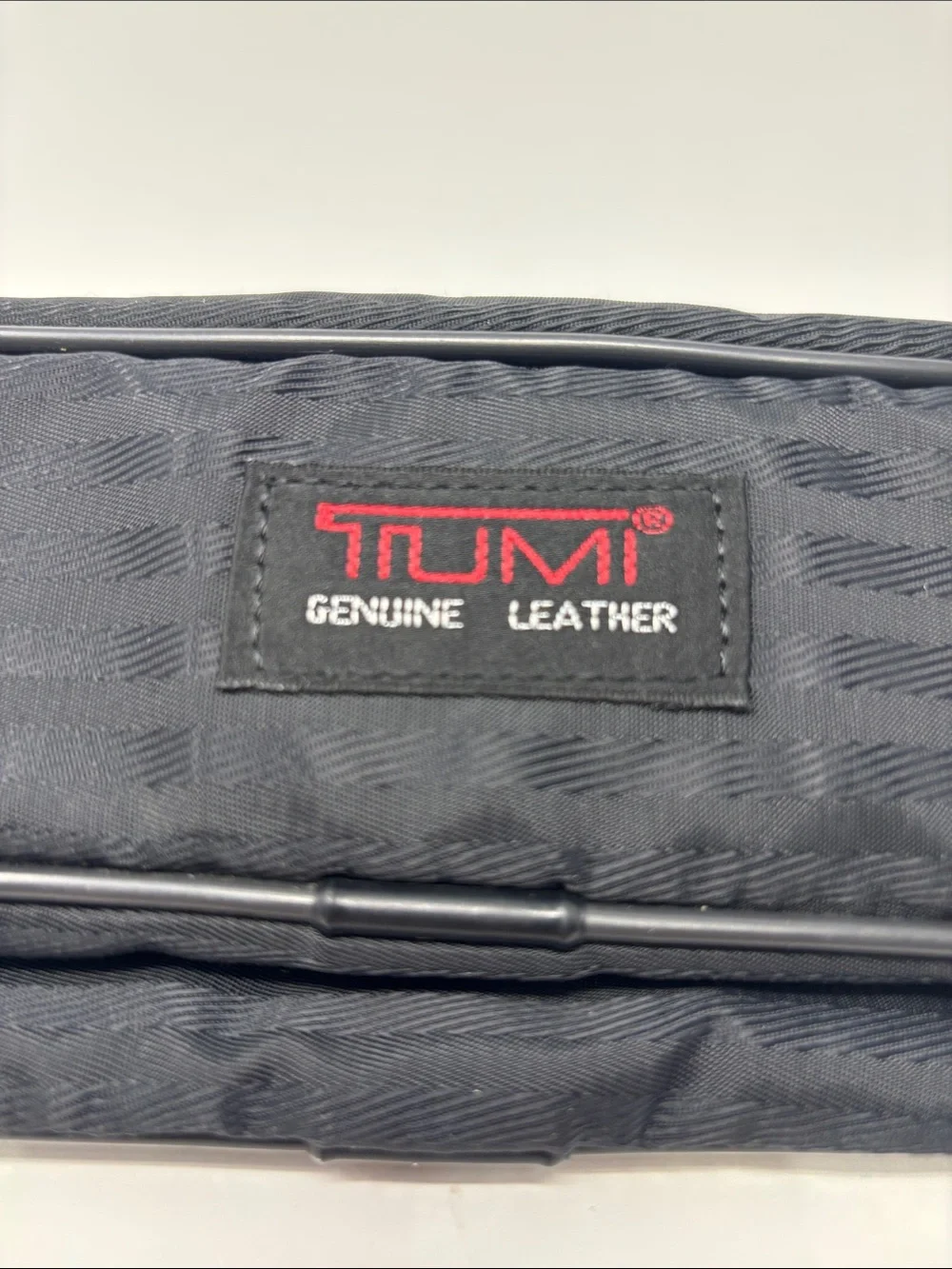 Tumi Black Leather Travel Organizer Pouch